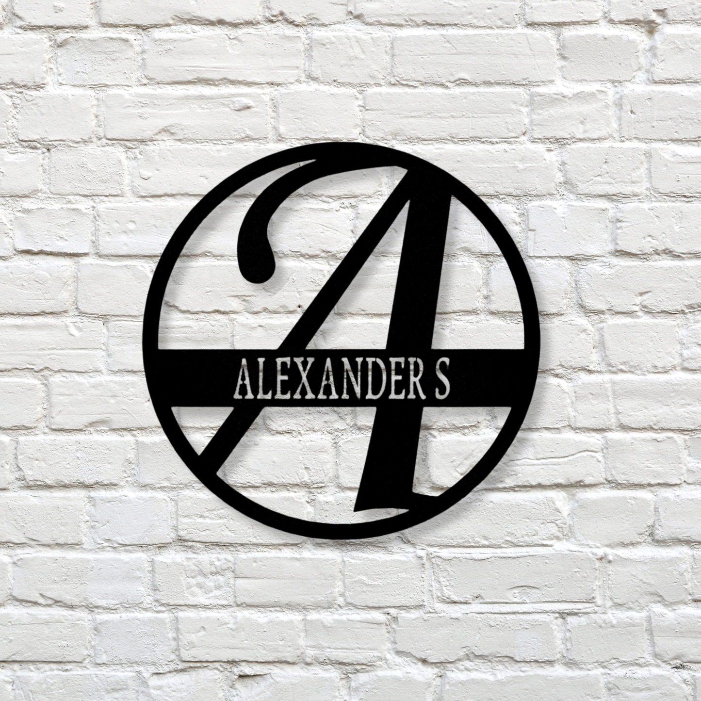Initial Family Name Metal Sign, Last Name Metal Sign, Wall Hanging Metal Art, Housewarming Gift, Wedding Gift, Anniversary Gift, Houseclosing Gift