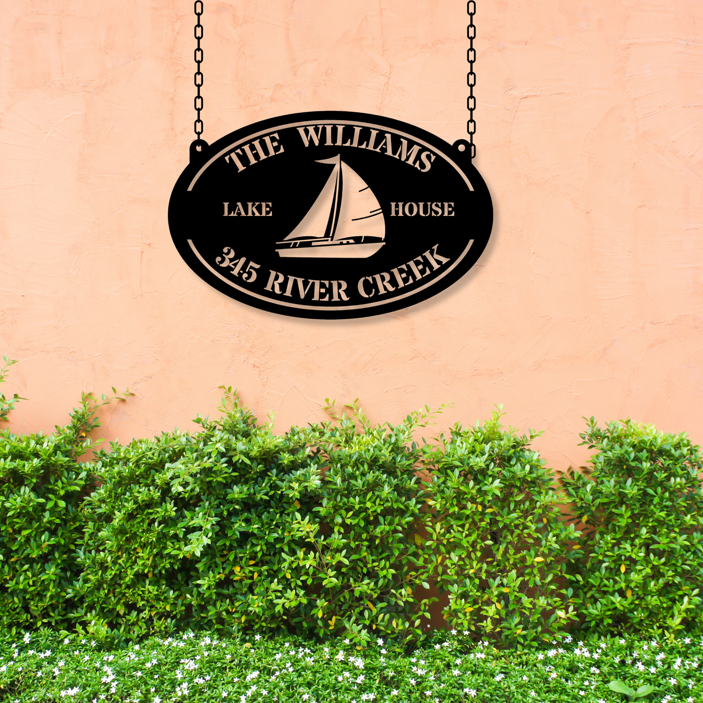 Customized Lake House Metal Sign, Steel This Outdoor Metal Art,  Metal Wall Décor