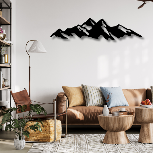 Mountain Ridge Monogram Metal Sign, Housewarming Gift, Mountain Cabin Wall Decor, Indoor Outdoor Art, Nature Themed Art, Wall Hanging Decor