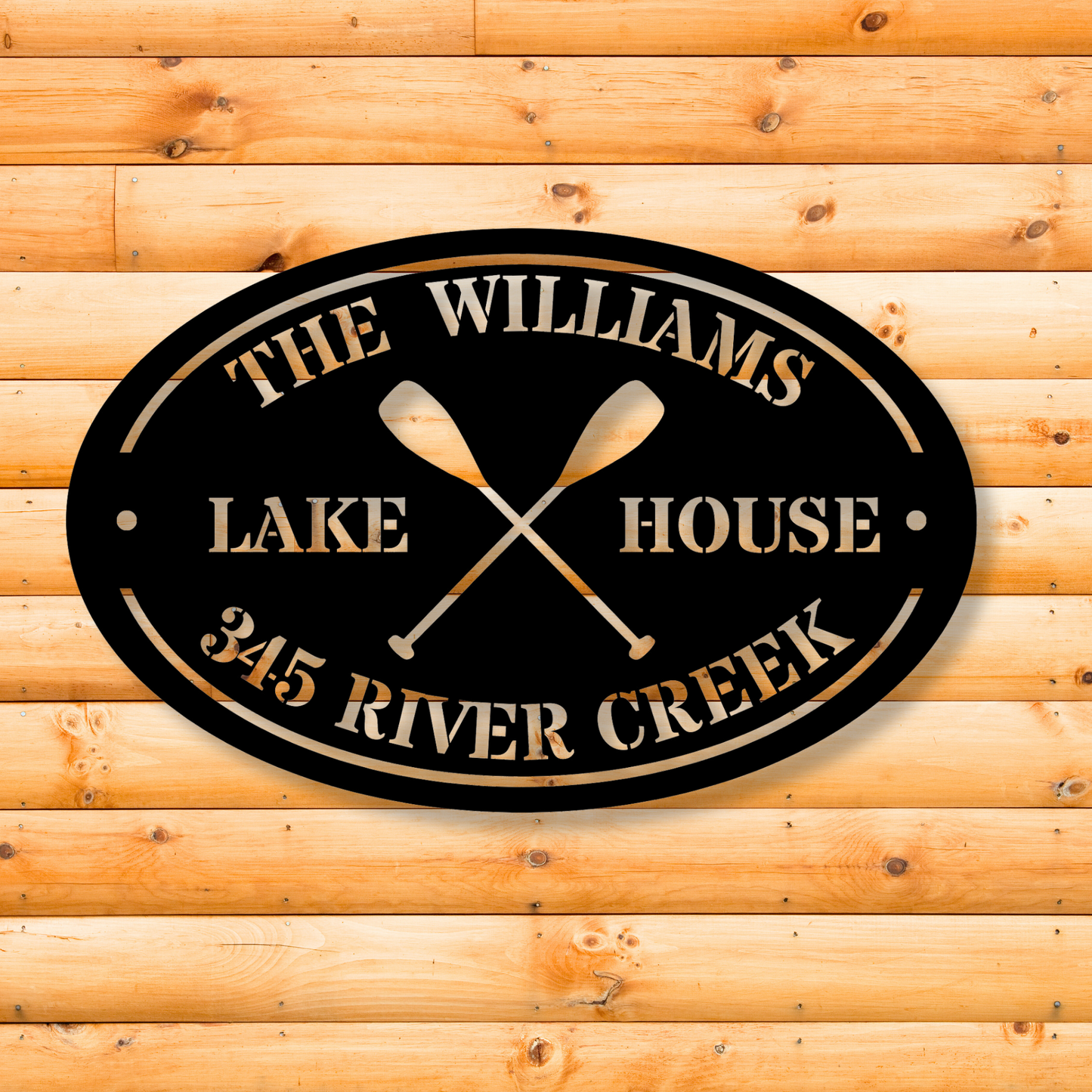 Personalized Lake House Metal Sign
