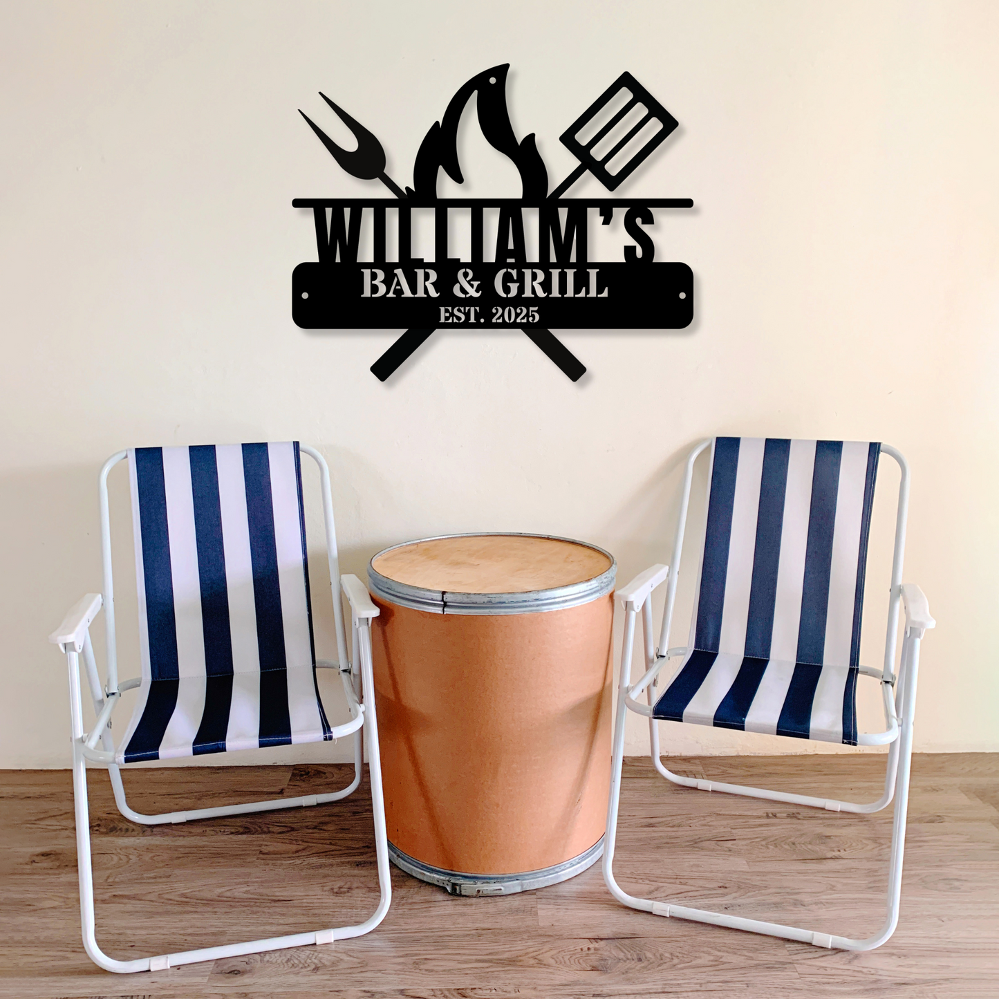 Custom  Family Bar and Grill Sign Metal Signs- Custom Metal Sign - Metal Wall Art - Personalized Gift - Custom Metal Sign Outdoor