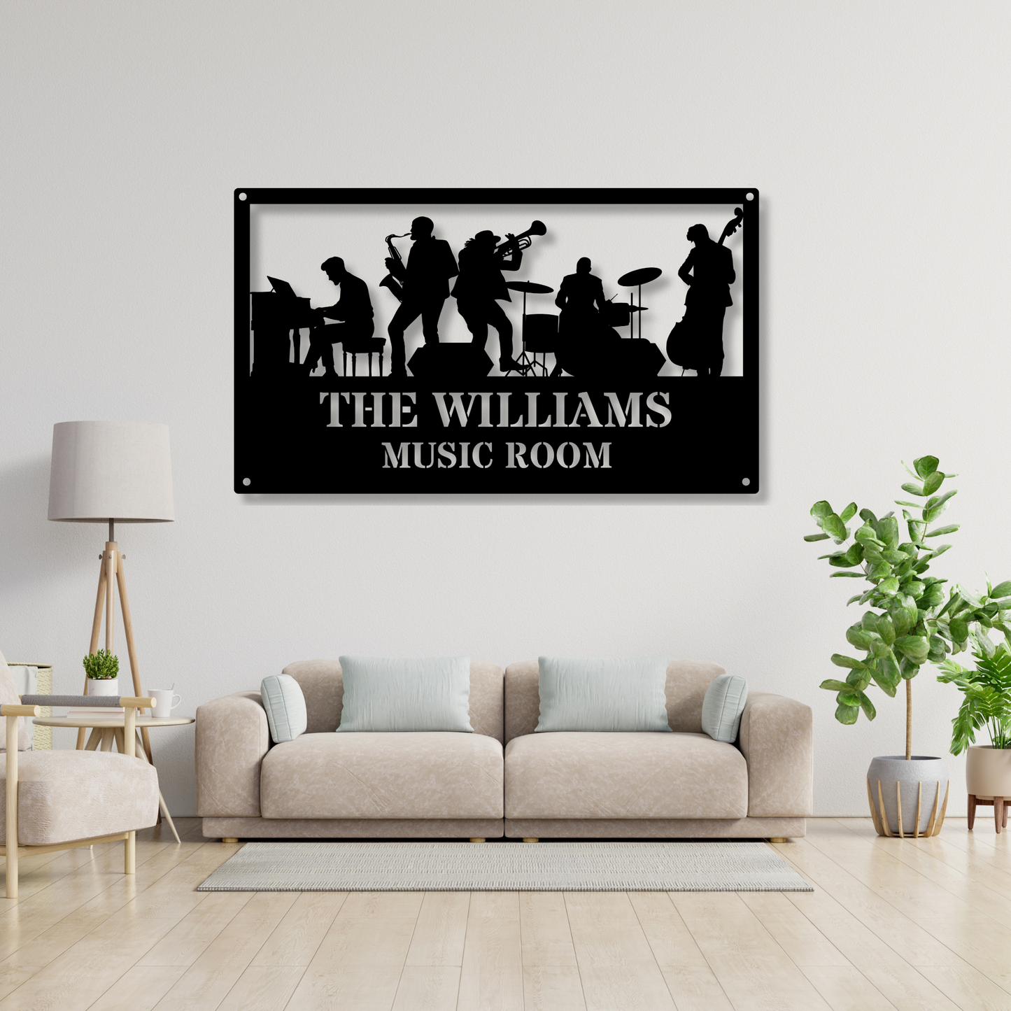 Custom Music Room Metal Sign, Personalized Jazz Metal Sign
