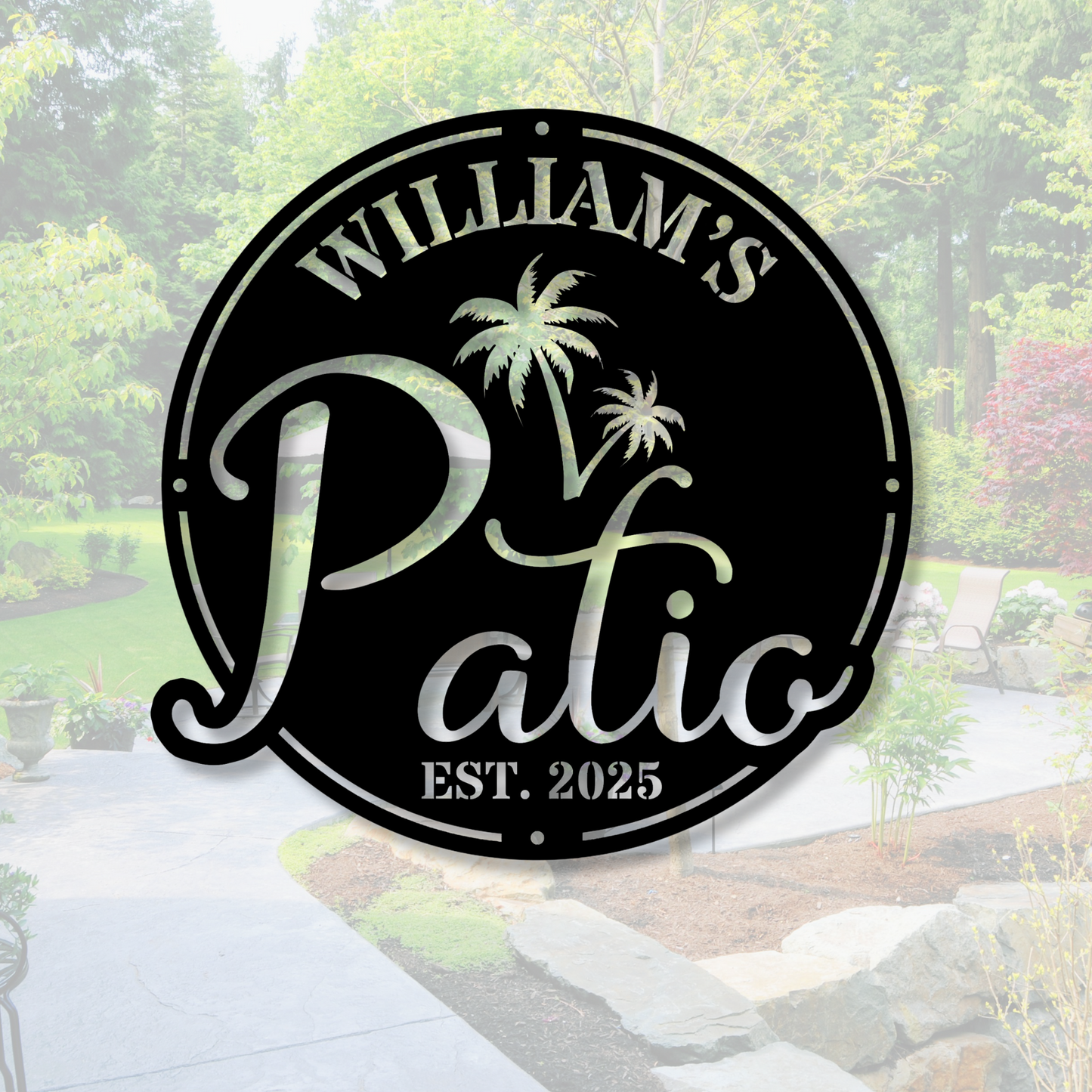 Patio Metal Sign, Welcome to Our Patio Sign, Metal Porch sign, Porch Signs Outdoor, Custom Patio Sign