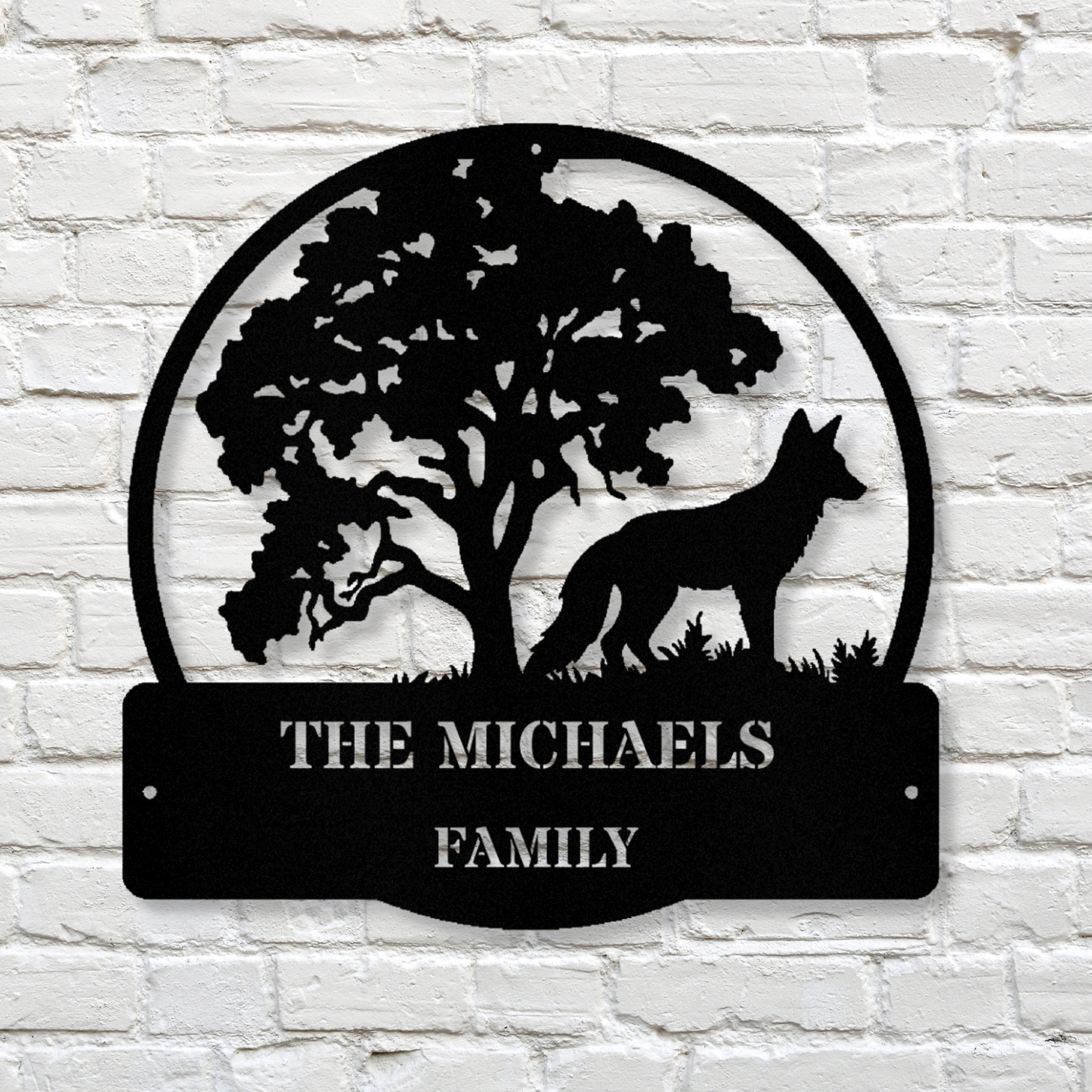 Custom Fox Themed Metal Wall Sign, Last Name Metal Sign, Wall Hanging, Established Sign, Wildlife Wall Decor, Fox Metal Wall Art