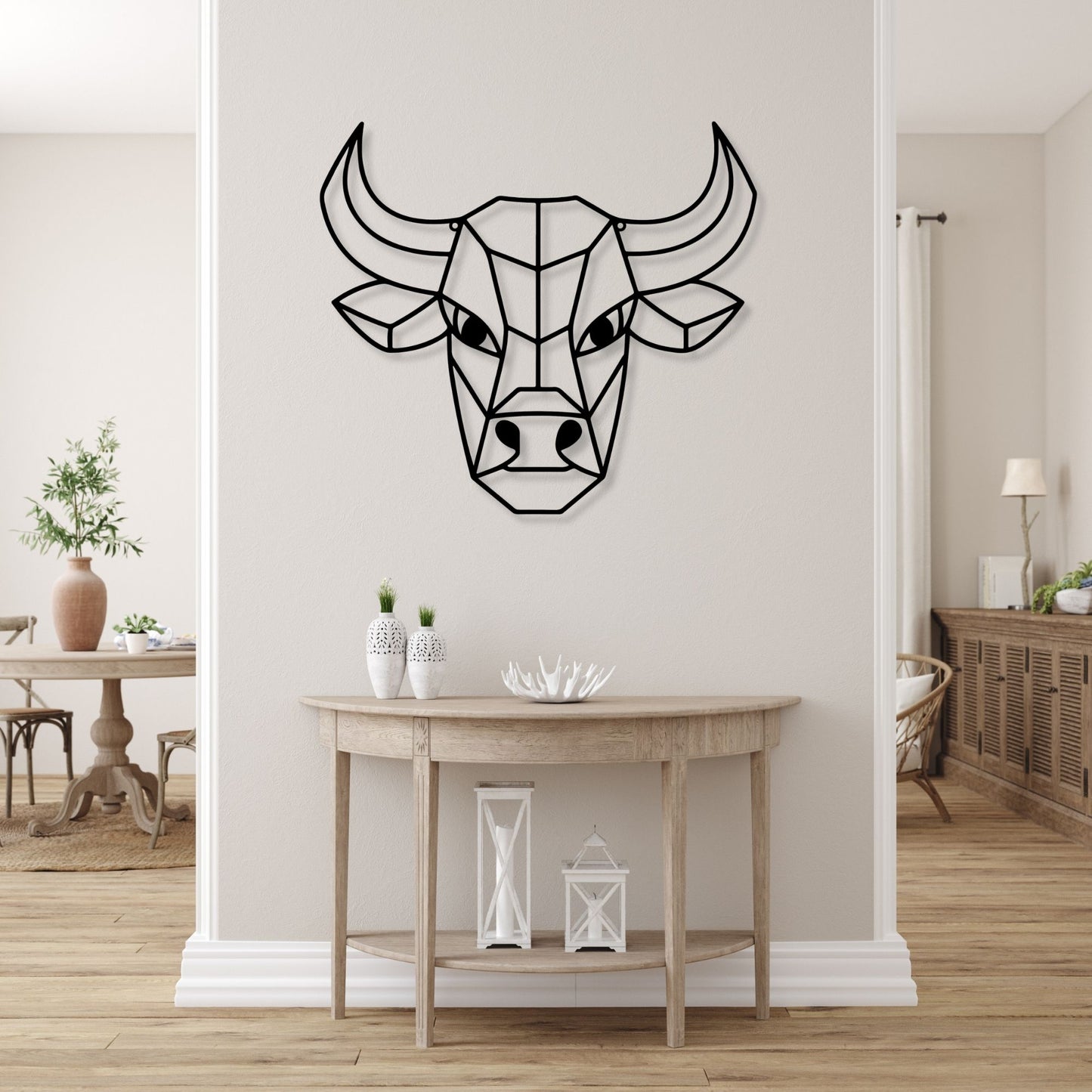 Bull Metal Wall Art, Bull Wall Decor, Farmhouse Metal Art, Western Wall Art, Rustic Home Decor, Ranch Decor, Animal Metal Sign