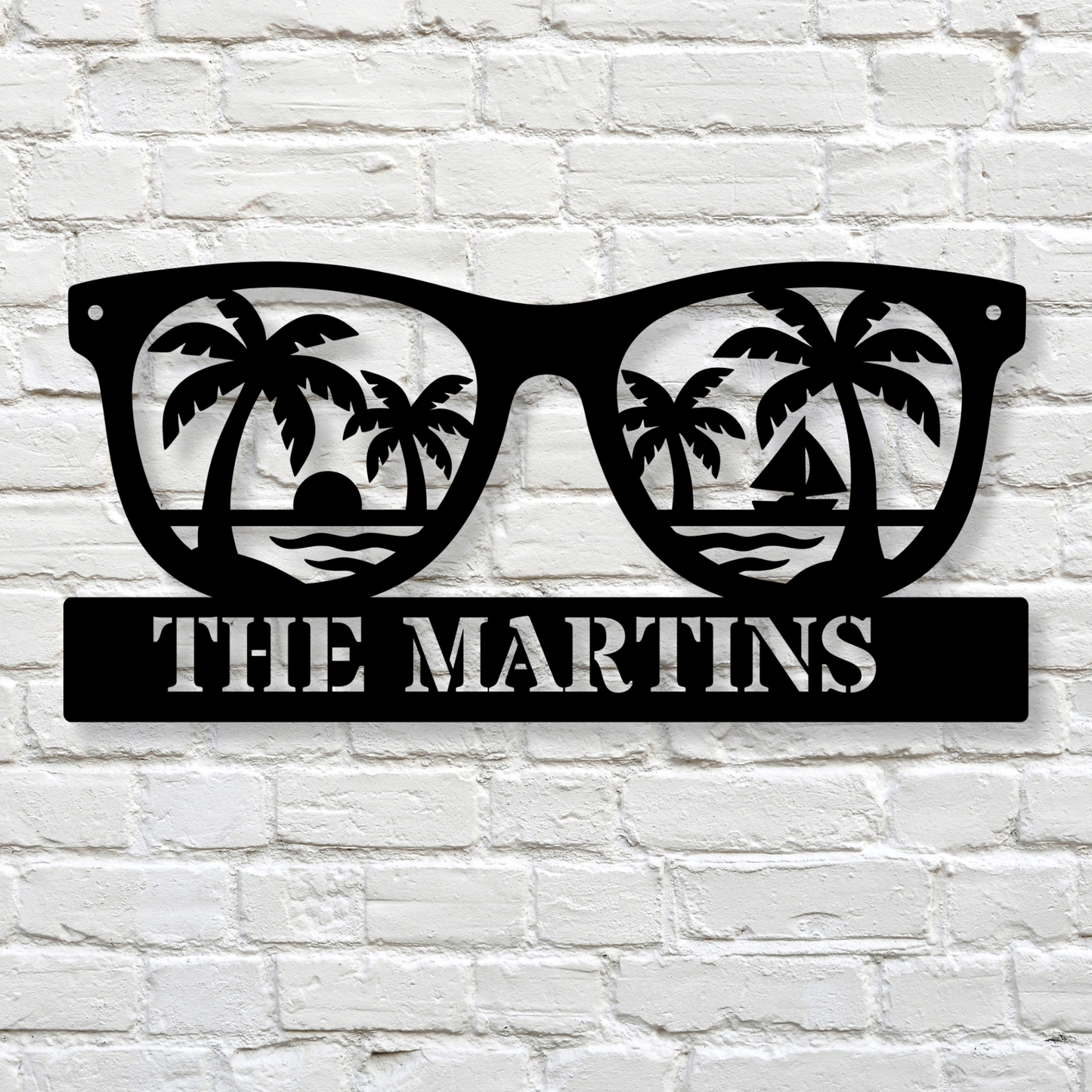 Custom Beach Metal Wall Sign, Personalized Beach House Décor, Coastal Metal Art, Nautical Wall Sign for Beach Lovers