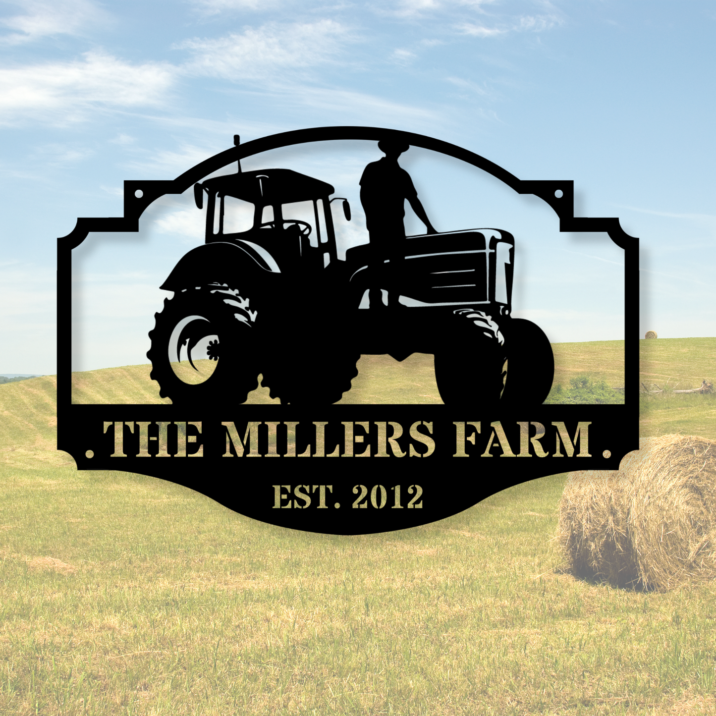 Custom Metal Farm Sign, Personalized Farm Sign, Rustic Farmhouse Decor, Metal Barn Sign, Personalized Ranch Art