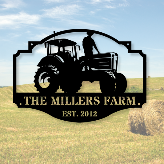 Custom Metal Farm Sign, Personalized Farm Sign, Rustic Farmhouse Decor, Metal Barn Sign, Personalized Ranch Art