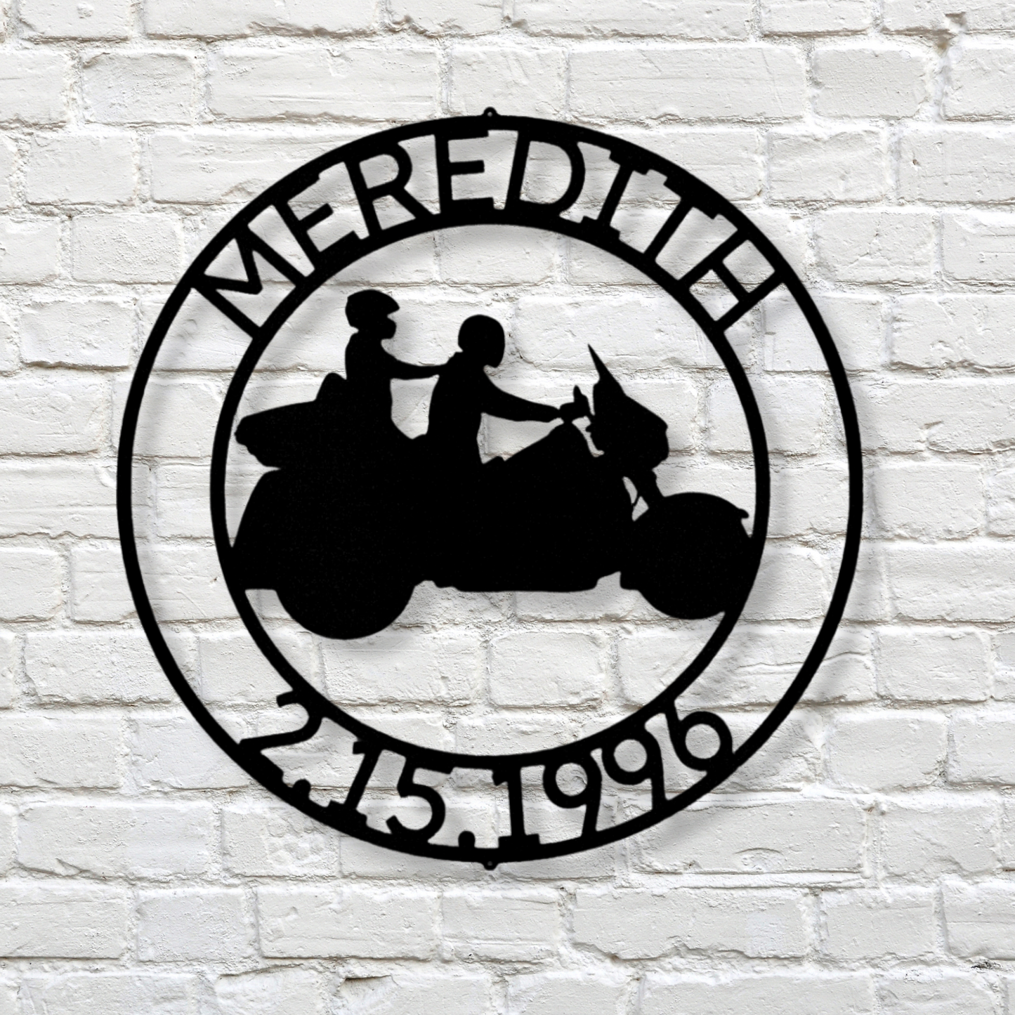 Custom Couples Metal Sign, Motorcycle Sign, Motorbike Metal Sign, Personalized Biker Sign, Couples Gift, Bikers Anniversary or Wedding Gift