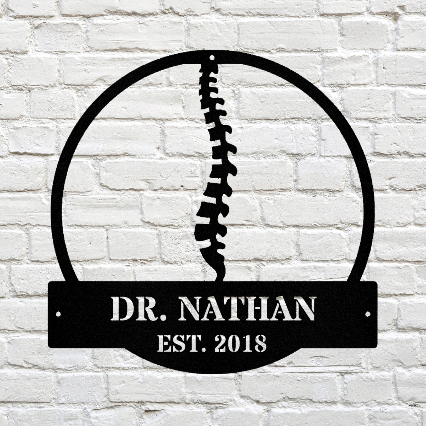 Personalized Chiropractor Metal Wall Sign, Chiropractic Practice Sign, Chiropractic Center Wall Decor