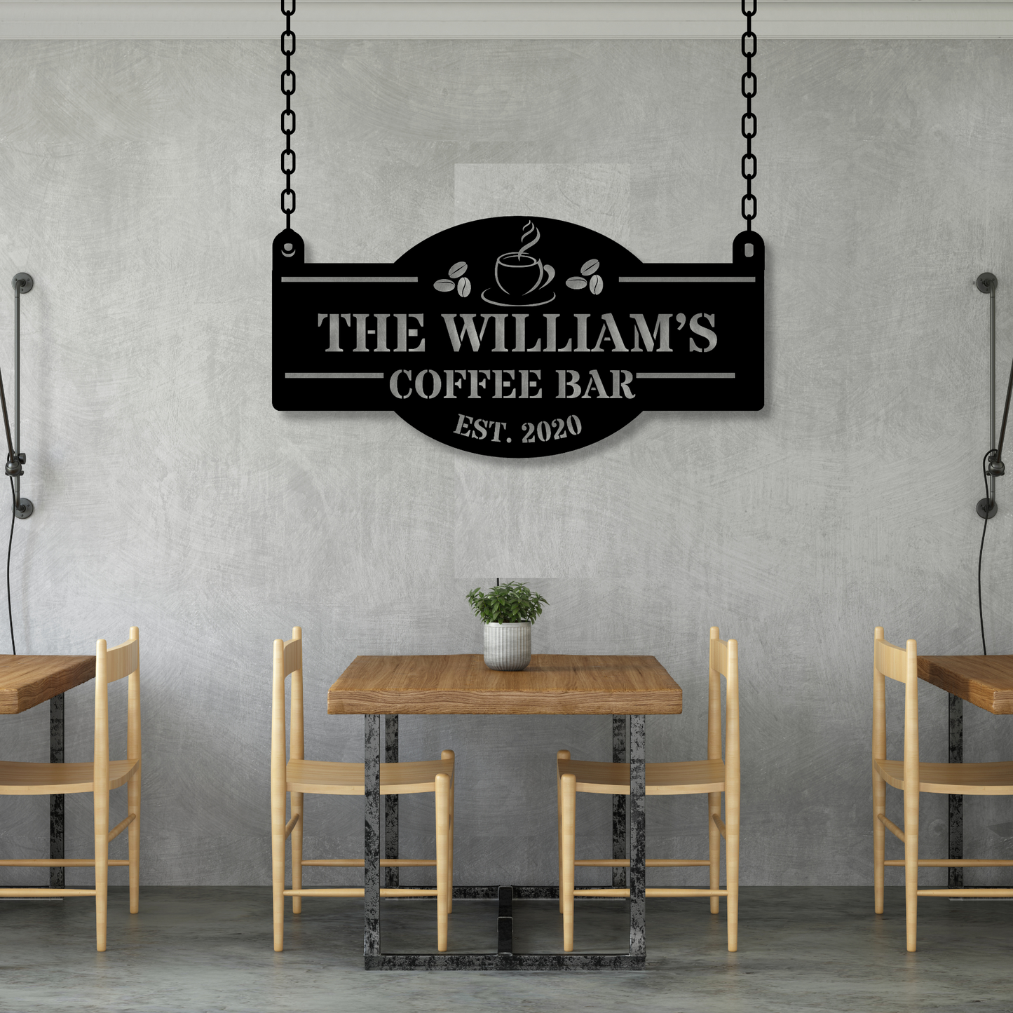 Custom Coffee Shop Metal Sign, Personalized Coffee Shop Metal Sign, Coffee Shop Sign