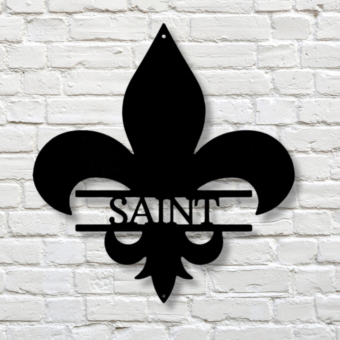Classic Fleur De Lis Monogram -   Metal Steel Sign