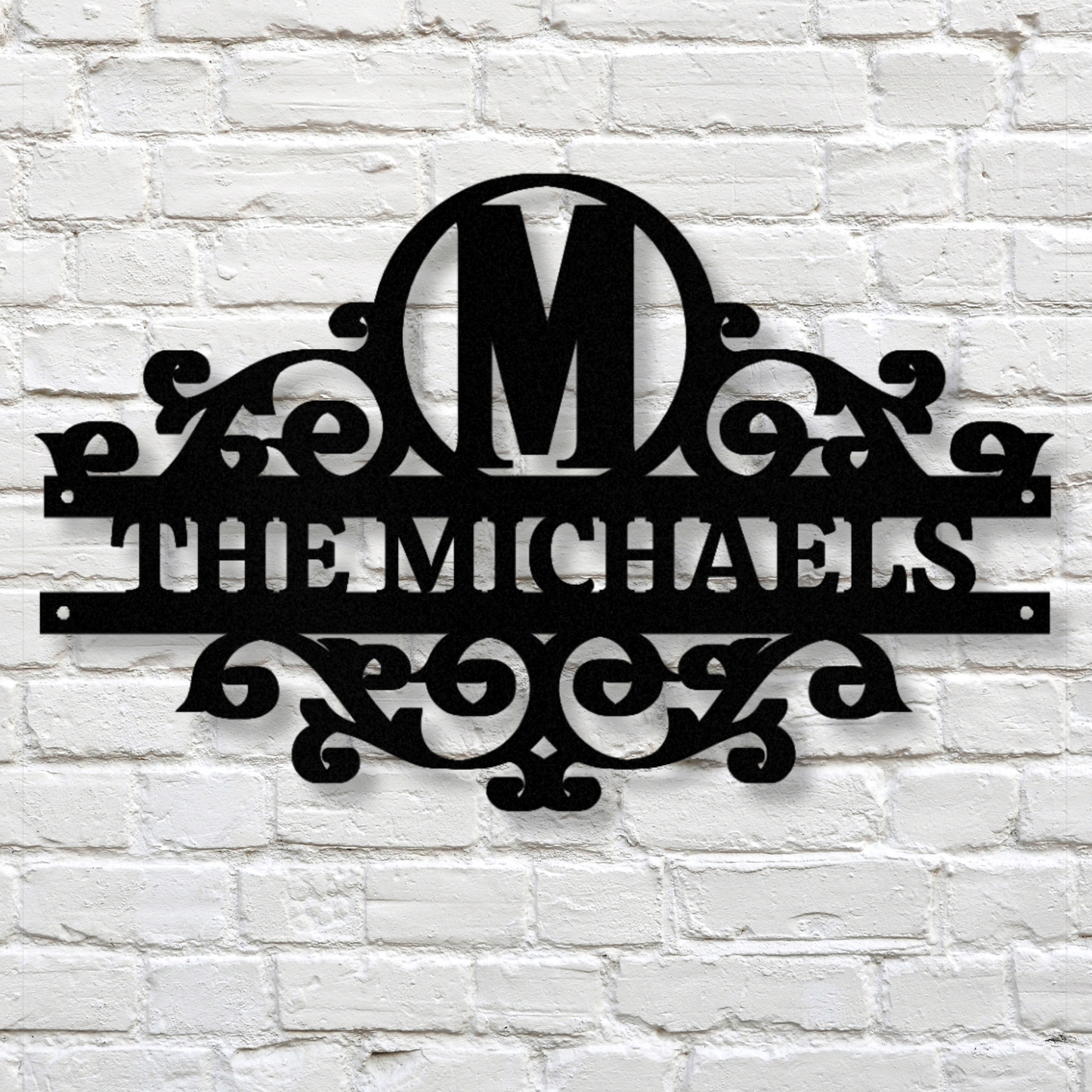 Custom Inital Name Monogram Metal Sign, Established Sign, Last Name Metal Sign