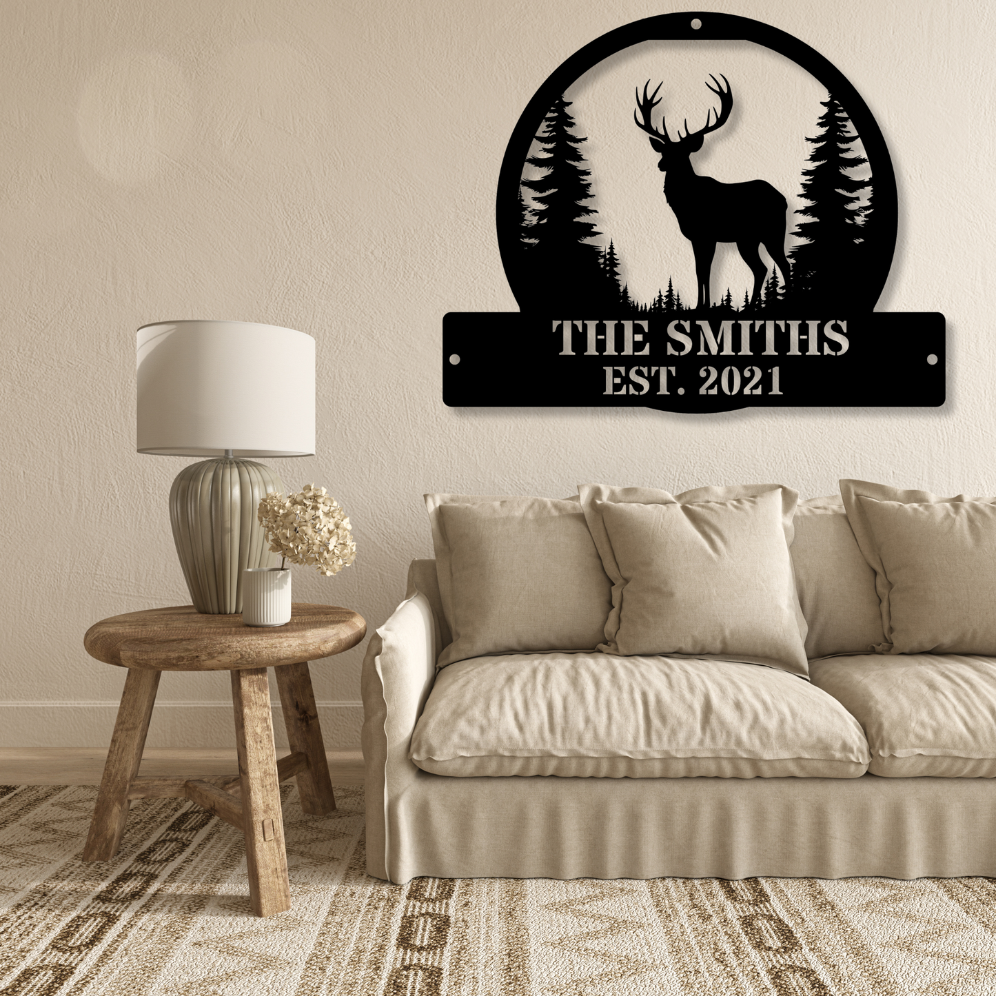 Custom Deer Wall Metal Art Decor, Rustic Deer Home Decor, Wildlife Wall Art, Metal Wall Decor, Hunting Lodge Decor, Gift for Nature Lovers