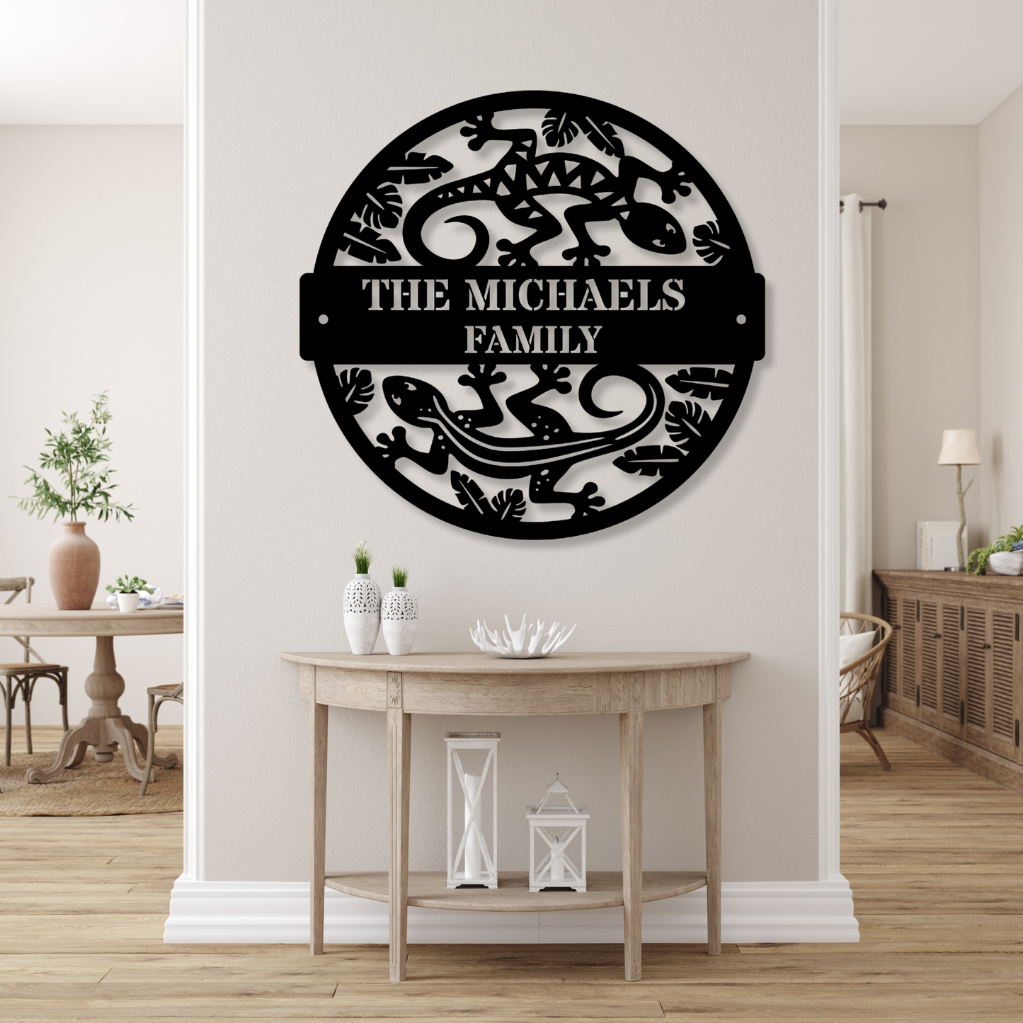 Custom Gecko Metal Sign Wall Art, Gecko Room Decor, Reptile Lovers Gift, Personalized Metal Artwork for Home or Outdoor