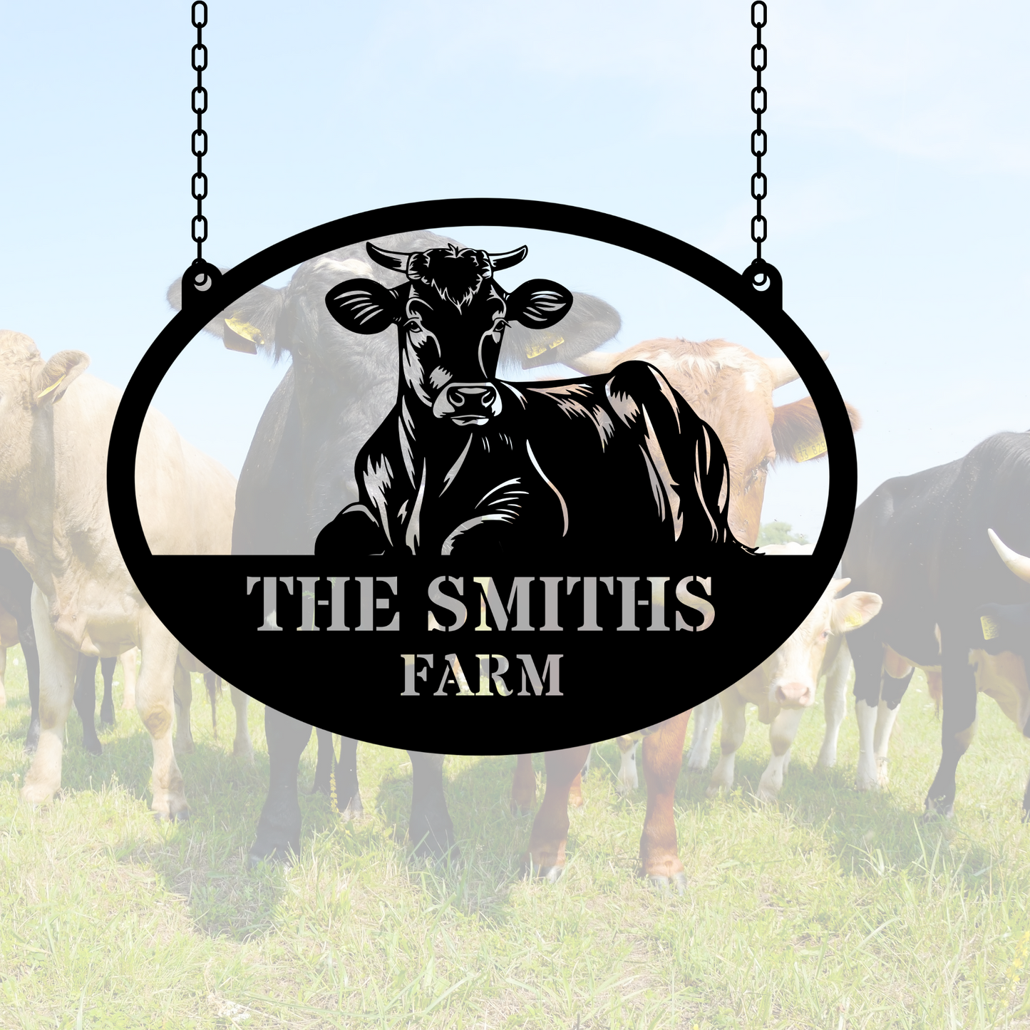 Custom Farm Entry Metal Sign, Personalized Ranch House Metal Sign, Custom Farmhouse Unique Metal Name, Ranch Name Metal Sign