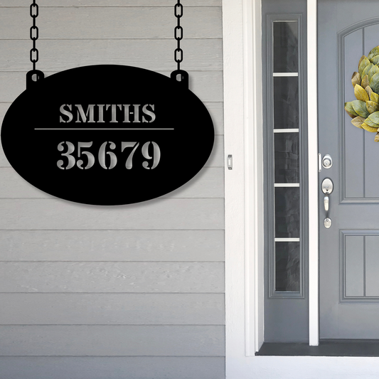 Custom Address Metal Sign, Personalized House Number Sign, Metal House Number Sign,Address Monogram sign