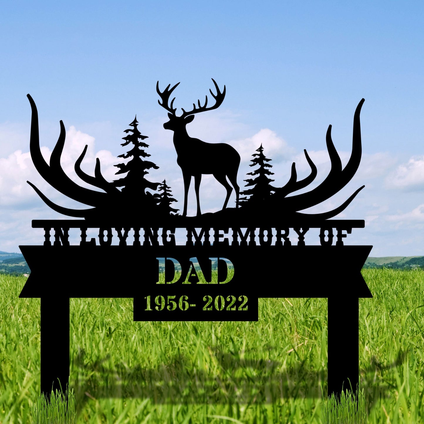 Personalized Hunter Memorial Metal Sign, Custom Hunting Tribute, Memorial Wall Art, Remembrance Decor, Hunter Gift Ideas