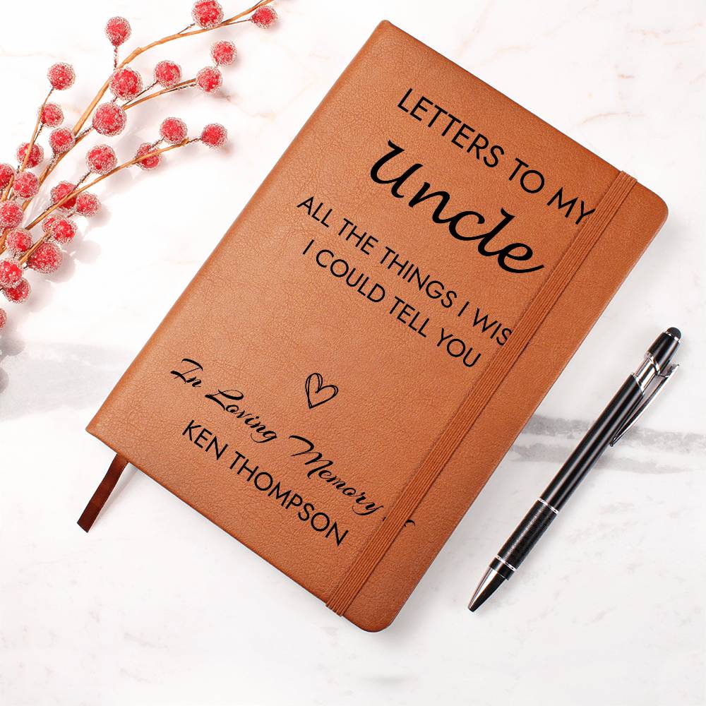 Loss of Uncle Memorial Journal, Uncle In Heaven Gift, Uncle Remembrance Journal, Sympathy Gift for Loss Of Uncle, Grief Journal Letters to Uncle