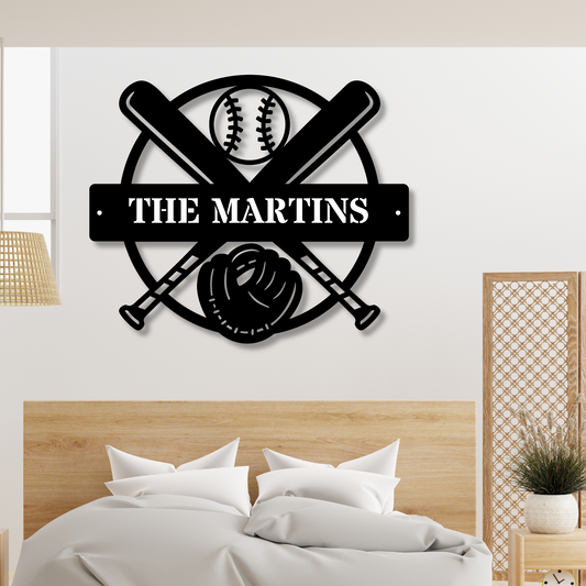 Personalized Baseball Metal Sign, Custom Baseball Gift, Sports Room Decor, Baseball Wall Art, Gift for Baseball Fans