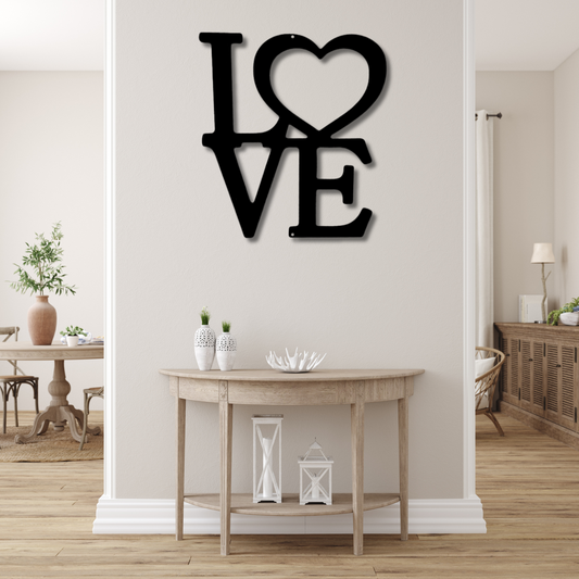 Love Metal Sign, Wedding Gift for Couple, Love Word Anniversary Gifts, Valentine Gift, Love Wall Hanging Sign, Above Bed Decor, Master Decor