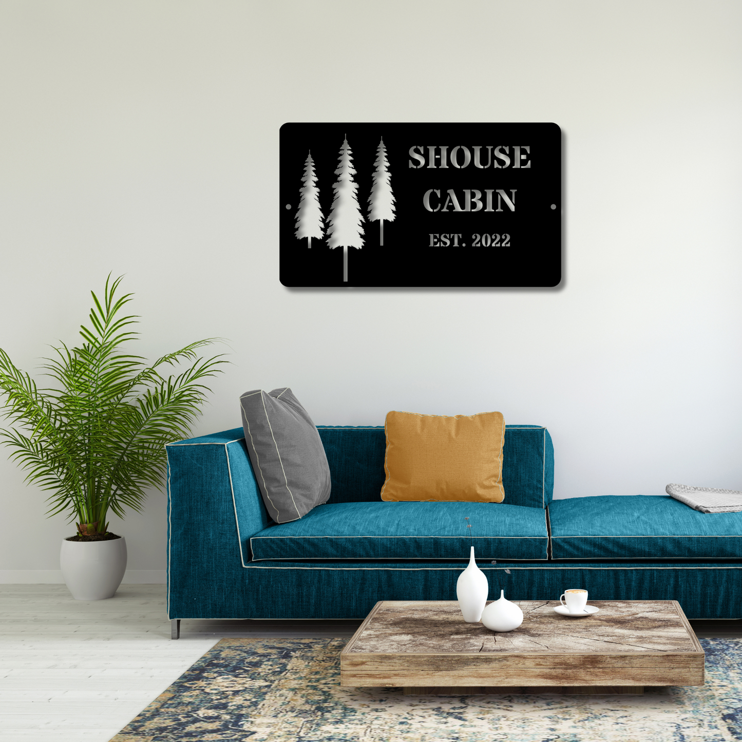 Custom Cabin Sign Metal Wall Decor, Rustic Cabin Sign, Personalized Cabin Art, Metal Cabin Sign, Outdoor Cabin Decor, Cabin Life Decor