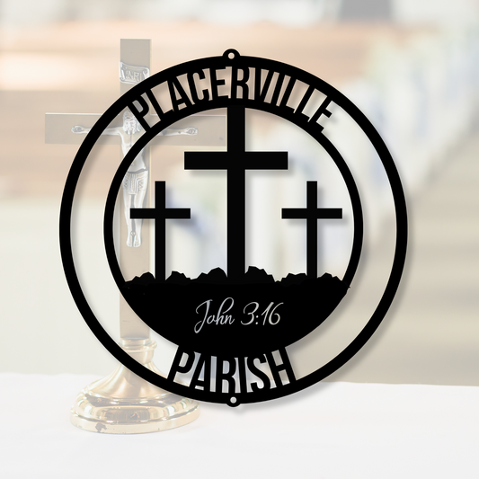 Personalized Church Metal Sign, Custom Church Name Plaque, Church Wall Art, Religious Metal Sign, Custom Scripture Decor, Inspirational Art