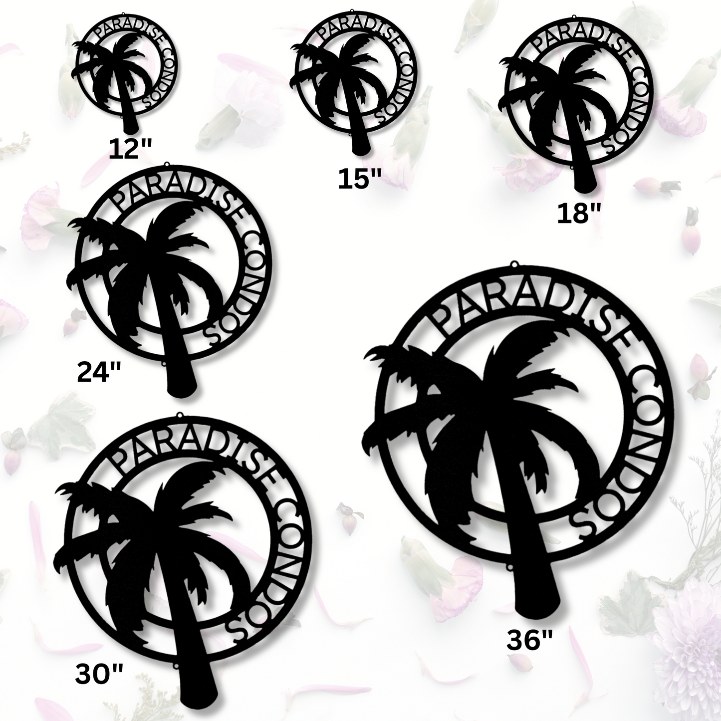 Palm Tree Beach House Metal Sign, Family Name Sign, Summer House Decor, Indoor Outdoor Sign, Vacation Home Welcome Sign, Nautical Wall Sign