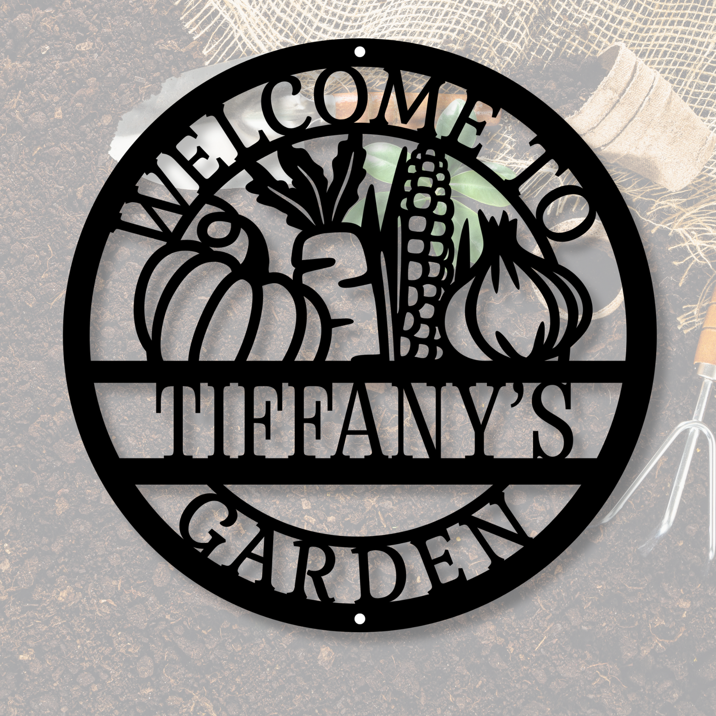 Custom Garden Metal Sign, Personalized Metal Garden Decor, Unique Yard Art, Custom Outdoor Sign, Rustic Metal Garden Gift