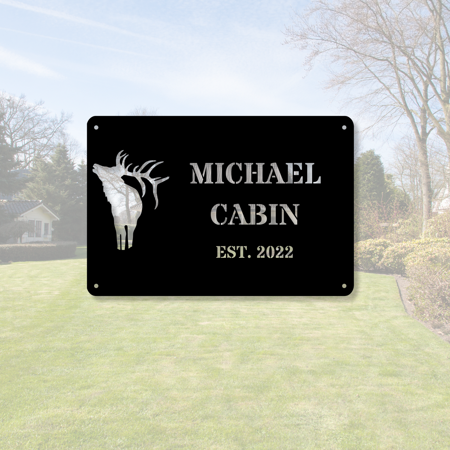 Custom Cabin Wall Metal Sign, Rustic Cabin Decor, Personalized Metal Wall Art, Mountain Home Decorations, Cabin Living Room Gifts