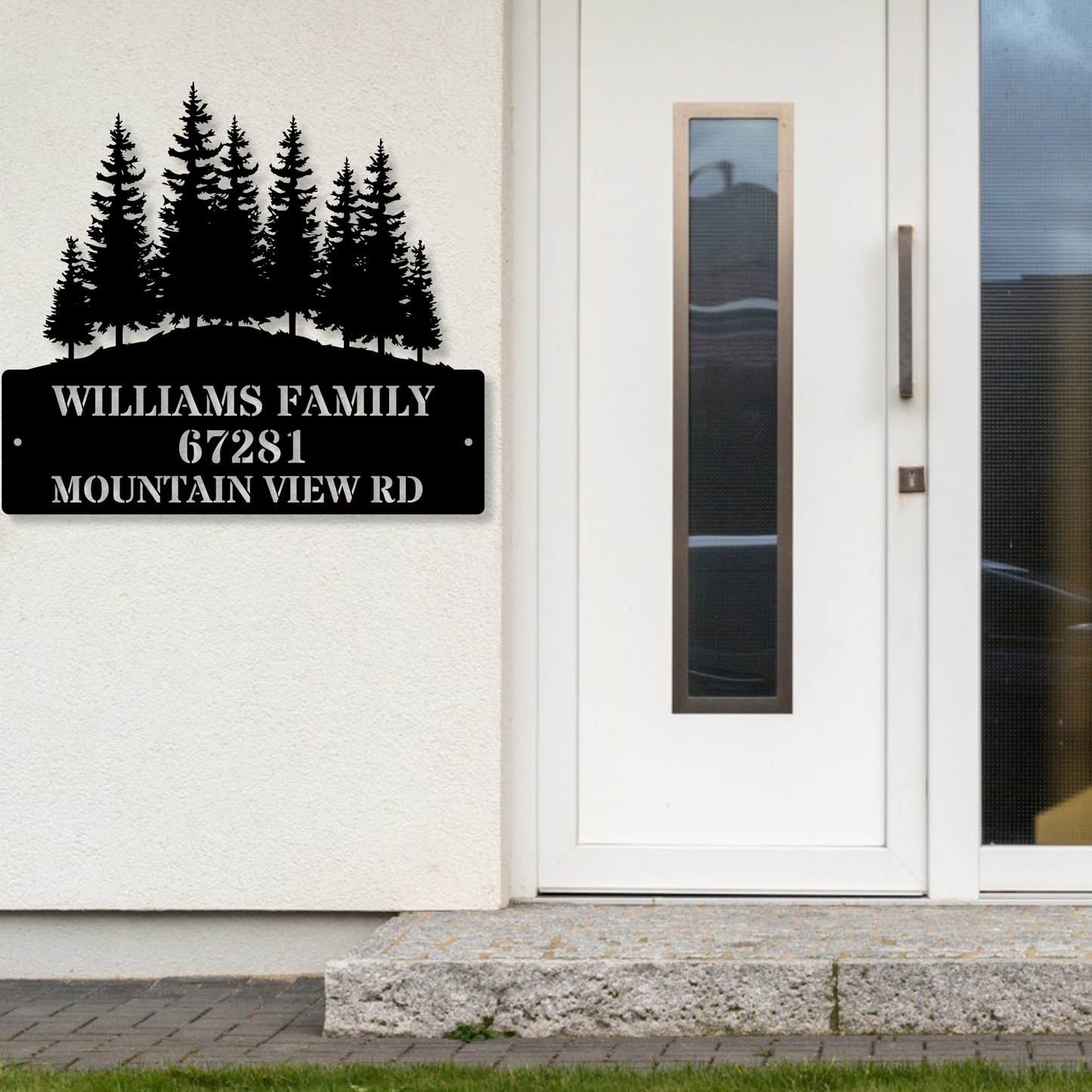 Customized Home Address Metal Sign, Metal Monogram, Housewarming Gift, Villa Name Metal Sign