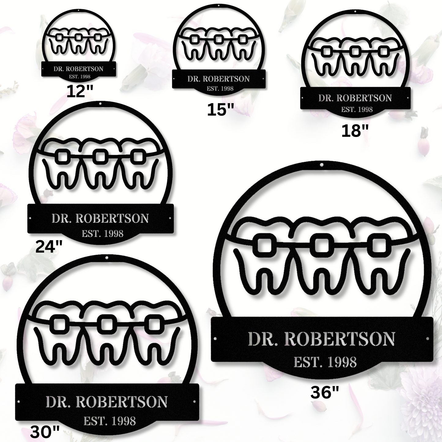 Othodontist Office Metal Sign, Othodontist Last Name Metal Sign, Small Business Sign