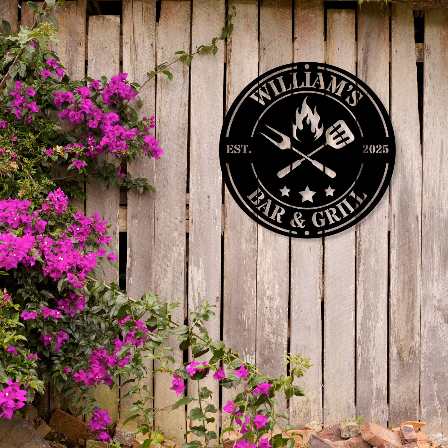 Custom Bar & Grill Metal Sign, Personalized Wall Decor, Custom Man Cave Sign, Bar Home Decor Gift, Grill Sign for Home