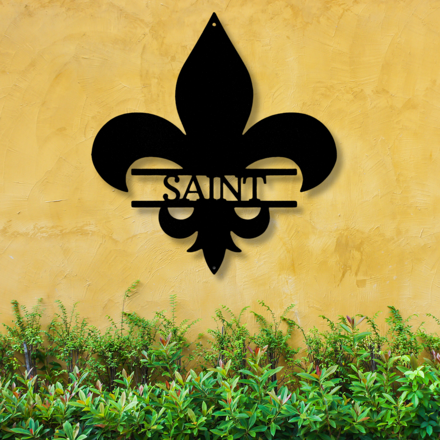 Classic Fleur De Lis Monogram -   Metal Steel Sign