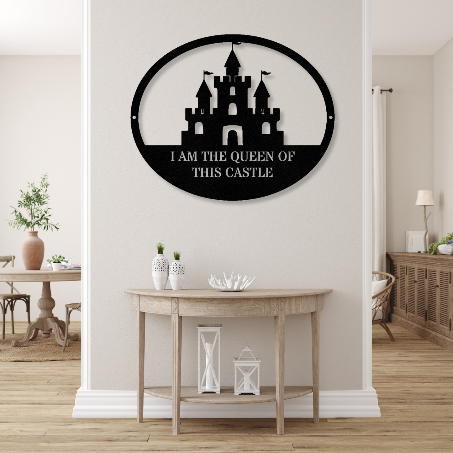 Customzed Castle Metal Sign, Medieval Age Castle, Castle Wall Art Decor, Kids Room Decor, Above Crib Wall Art, Indoor Outdoor Wall Art