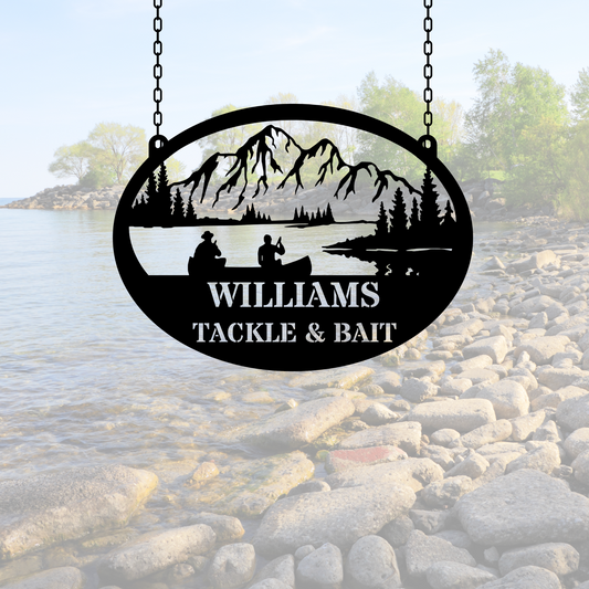 Custom Fishing Metal Sign, Personalized Fishing Decor, Rustic Boat Sign, Angler Home Decor, Cabins & Lake Houses