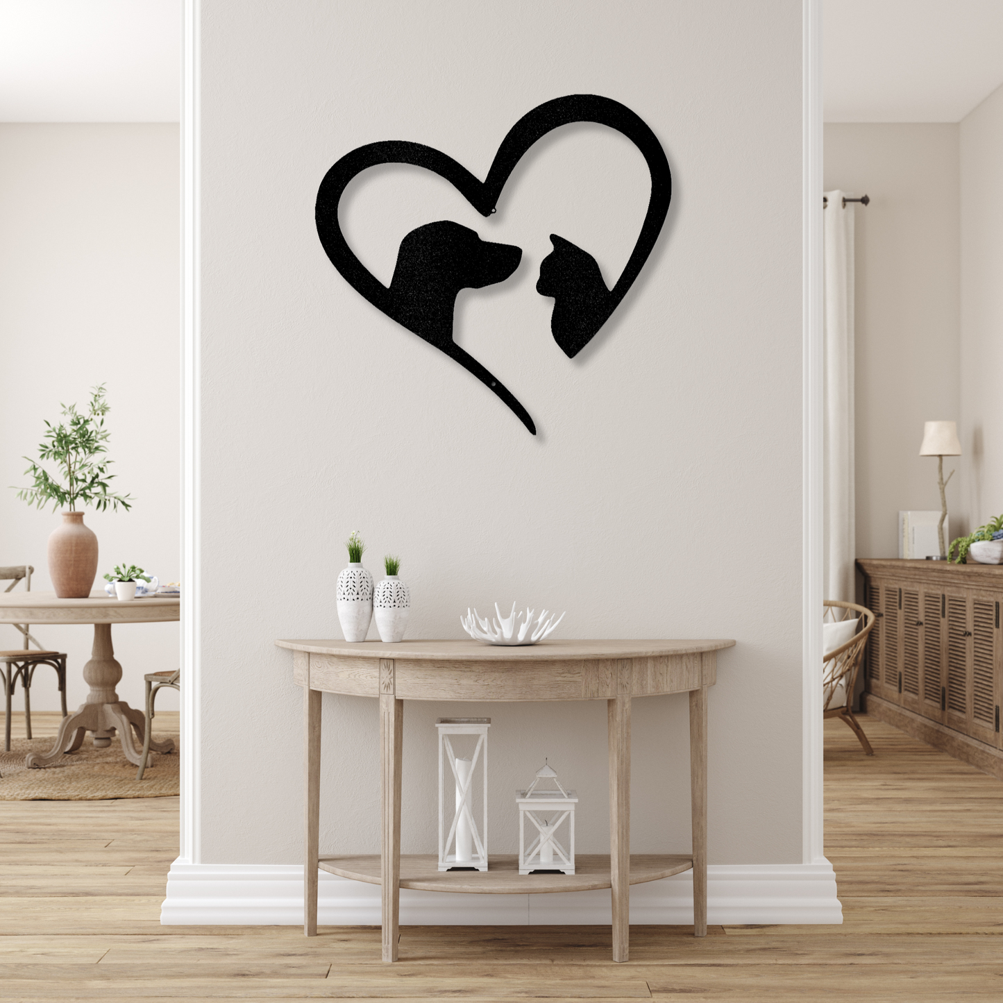 Pet Love Metal Sign, Pet Lover Wall Art, Animal Wall Decor, Metal Pet Sign, Custom Pet Gift, Home Decor for Pet Lovers, Cat Dog Love Sign