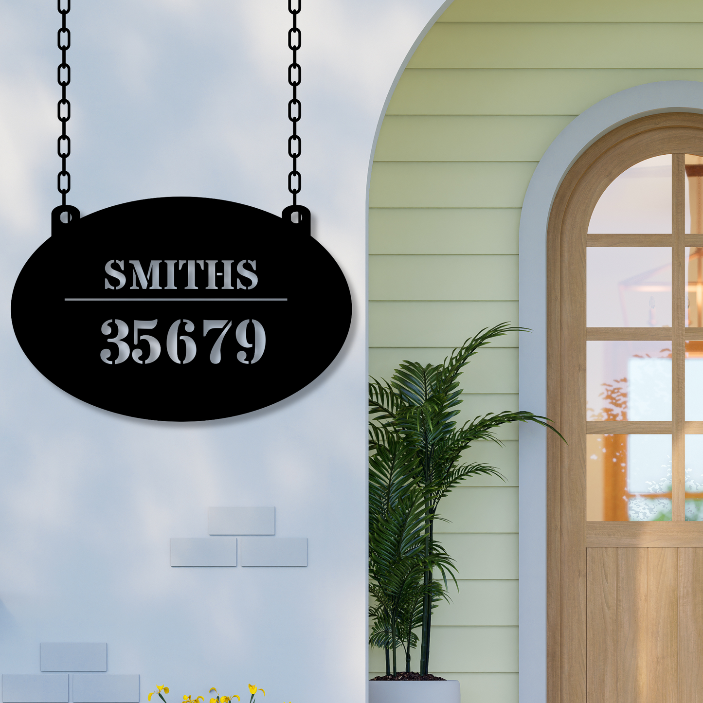 Custom Address Metal Sign, Personalized House Number Sign, Metal House Number Sign,Address Monogram sign