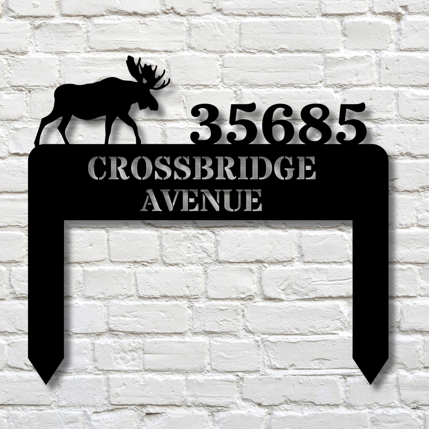 Personalized Metal House Number Sign, Custom Address Sign for Yard, House Number Sign Stake, House Number Plaque