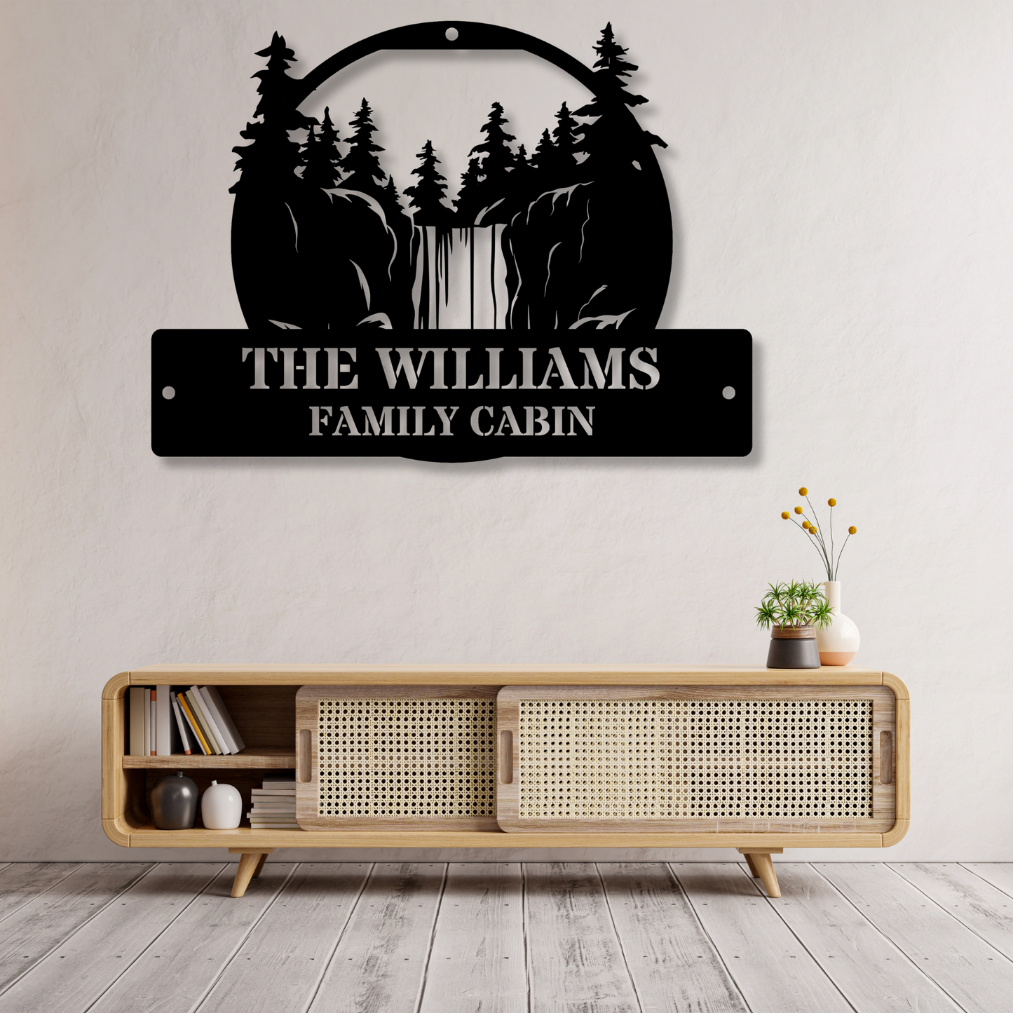 Custom Waterfall Wall Metal Sign Decor, Waterfall Wall Art, Metal Wall Art, Home Decor Art, Nature Inspired Art for Both Men & Women