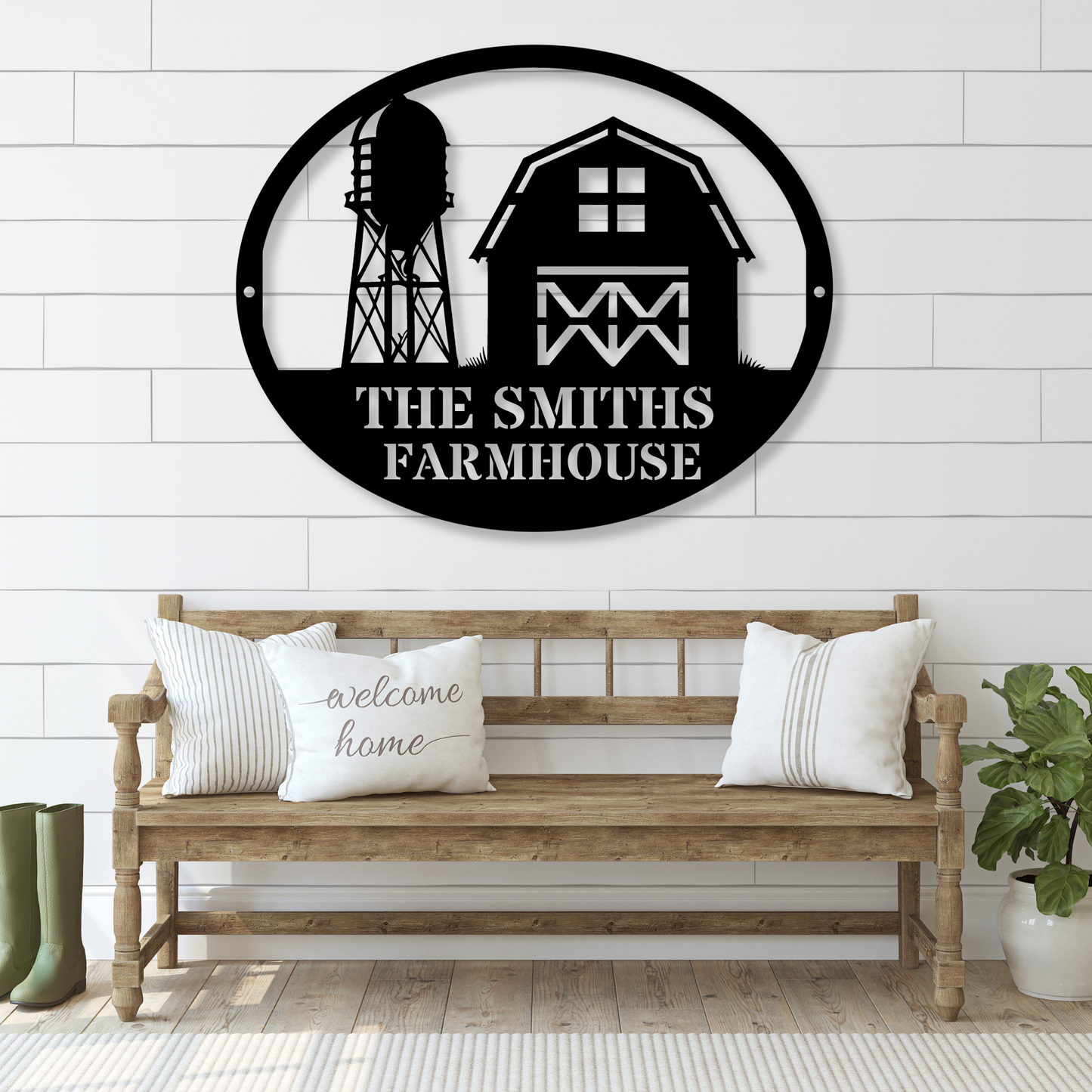 Custom Farmhouse Metal SIgn, Personalized Ranch House Metal Sign, Custom Farmhouse Unique Metal Name, Ranch Name Metal Sign