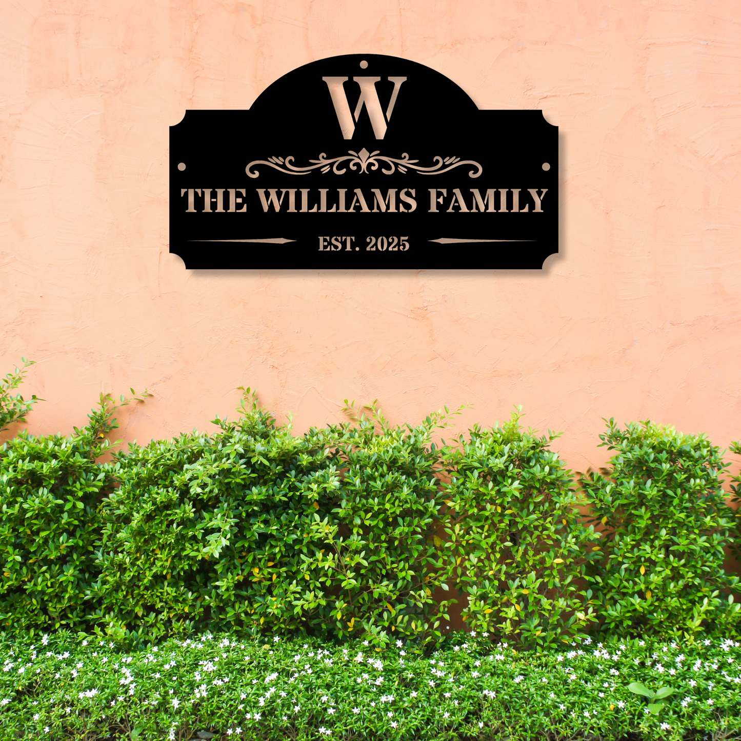 Customized Family Name Metal Sign, Custom Last Name Sign, Metal Monogram, Anniversary Gift, Housewarming Gift, Villa Name Metal Sign