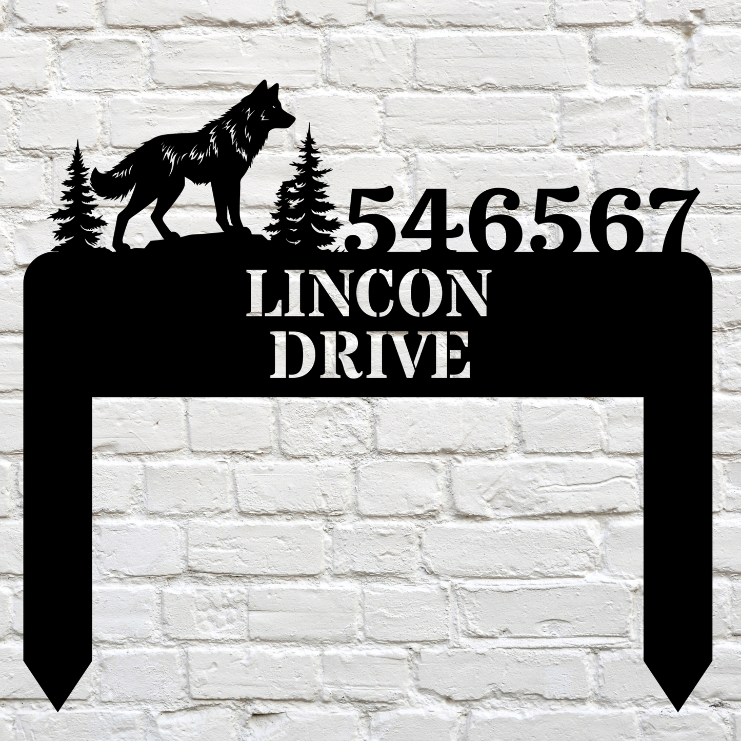 Customized Address Metal Sign, Lawn Metal Address Sign, Custom House Number Sign, Metal Address Plaque, Custom Your Metal Address Sign, Yard Sign