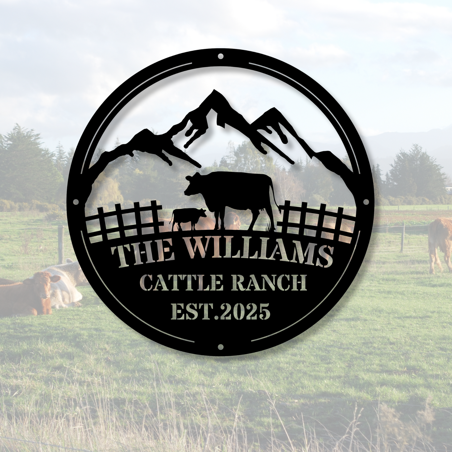 Personalized Metal Farm Sign, Metal Gates Sign, Farm Gate Sign, Farm Sign Outdoor, Custom Barn Signs, Farm Entrance Sign