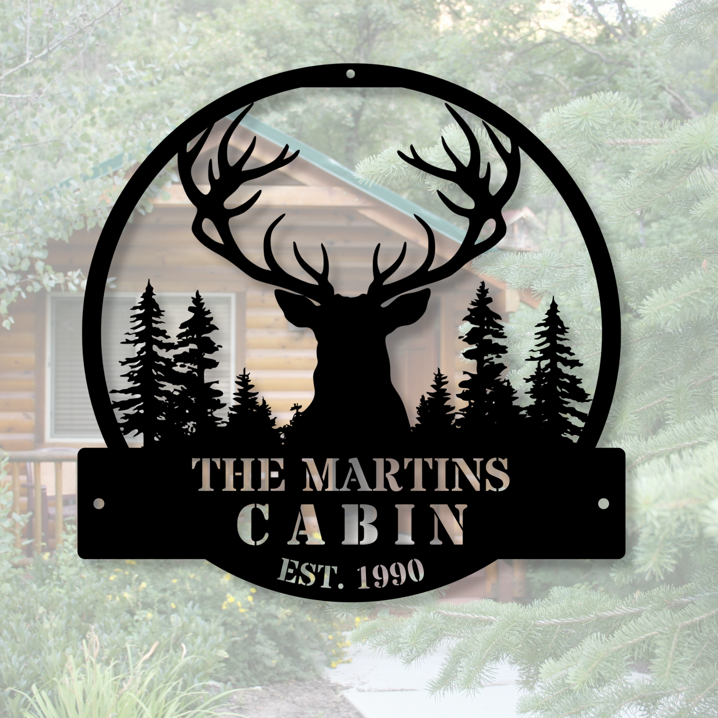 Custom Family Cabin Metal Sign,| Family Name Cabin Sign, Cabin House Cottage Welcome Sign, Outdoor Sign