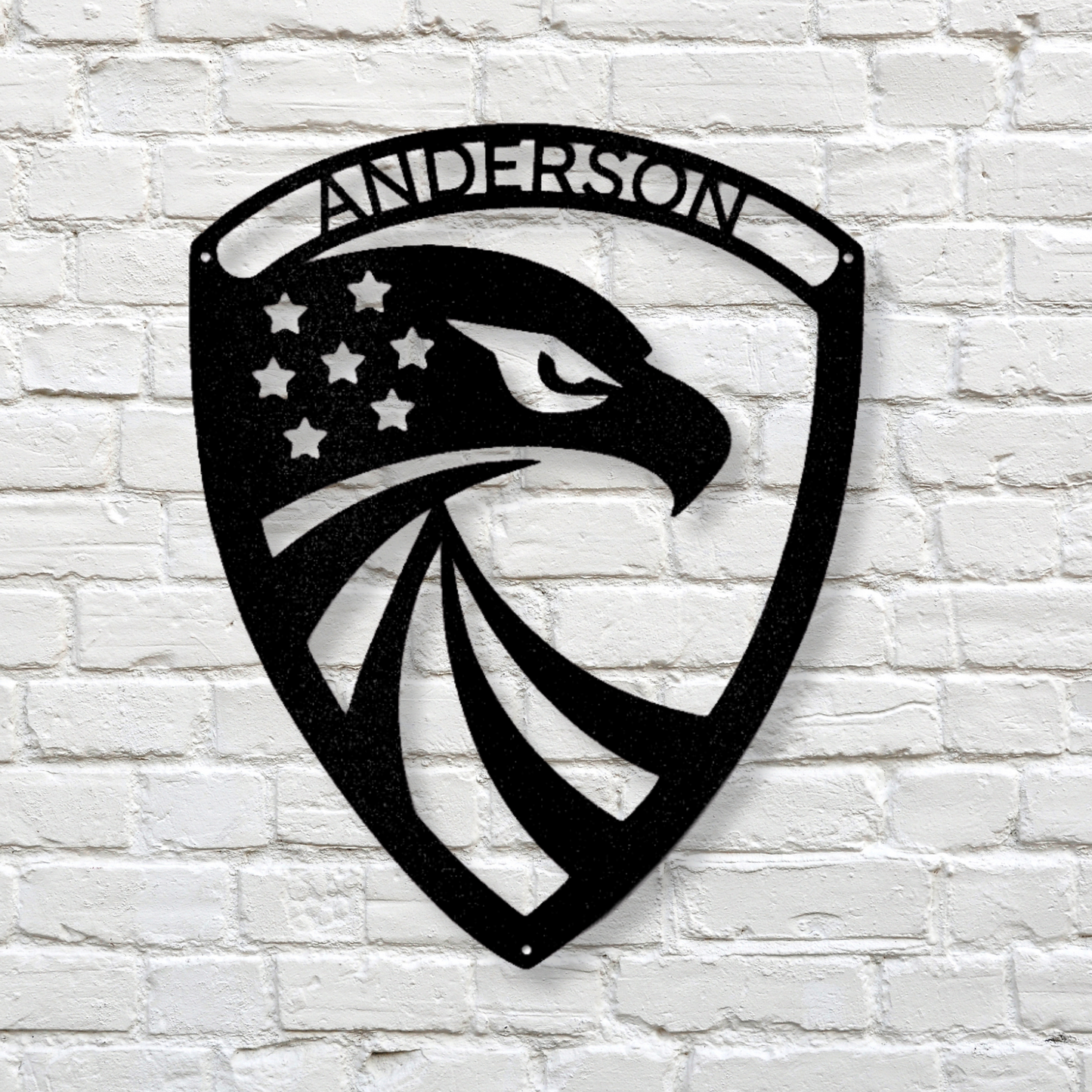 Eagle Metal Sign, Personalized Eagle Wall Art, American Flag Eagle Sign, Custom Metal Decor, Personalized Sign, Patriotic Veteran Gifts