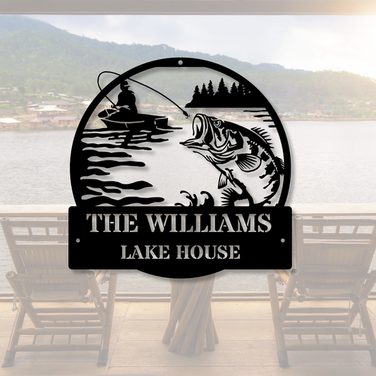 Custom Lake House Metal Sign , Lake Gift, Family Lake House Metal Sign,Lakehouse Decor,Housewarming Gift