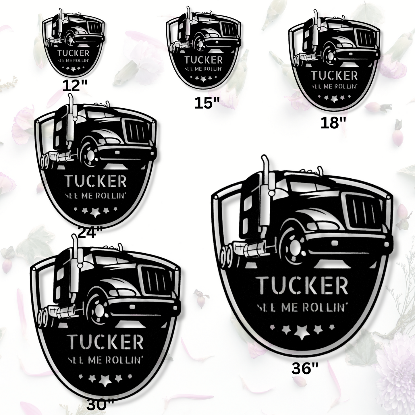 Custom Truck Metal Sign, Truck Metal Art Decor, Trucker Gift, Indoor Wall Hanging, Birthday Gift For Him, Garage Wall Art