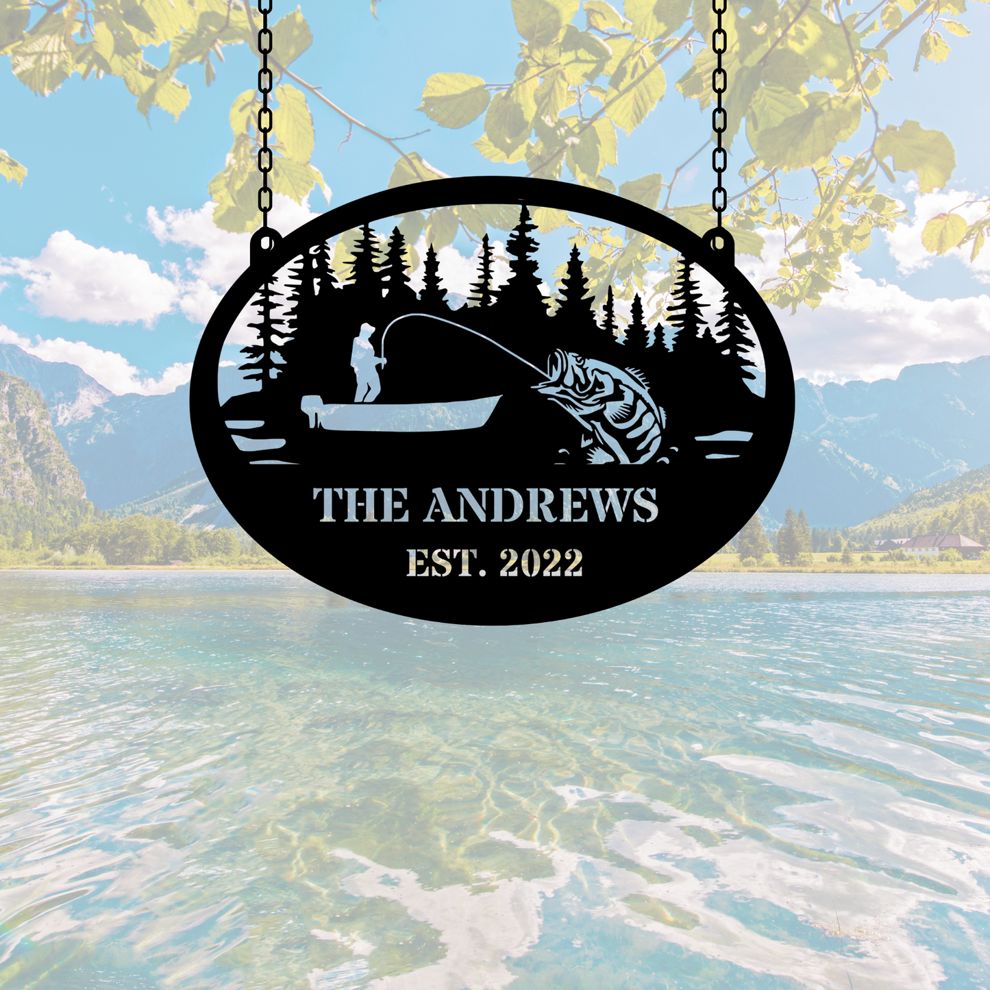 Custom Fishing Wall Metal Art Decor, Fishing Home Decor, Fish Wall Art, Fisherman Gift, Nautical Wall Art, Coastal Home Decor