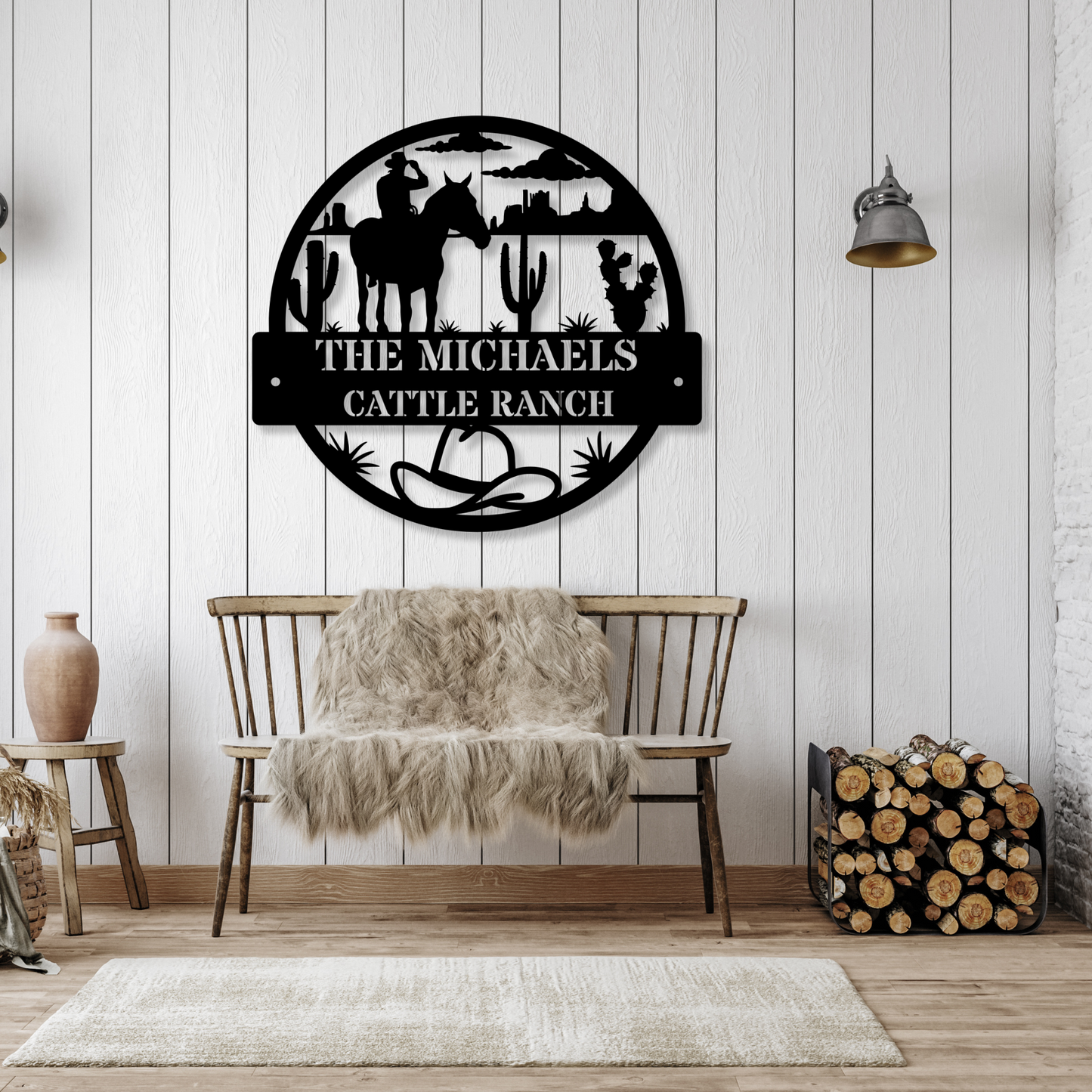 Personalized Cattle Ranch Metal Sign, Custom Ranch Decor, Rustic Farmhouse Sign, Western Ranch Gift, Cowboy Metal Decor, Country Living